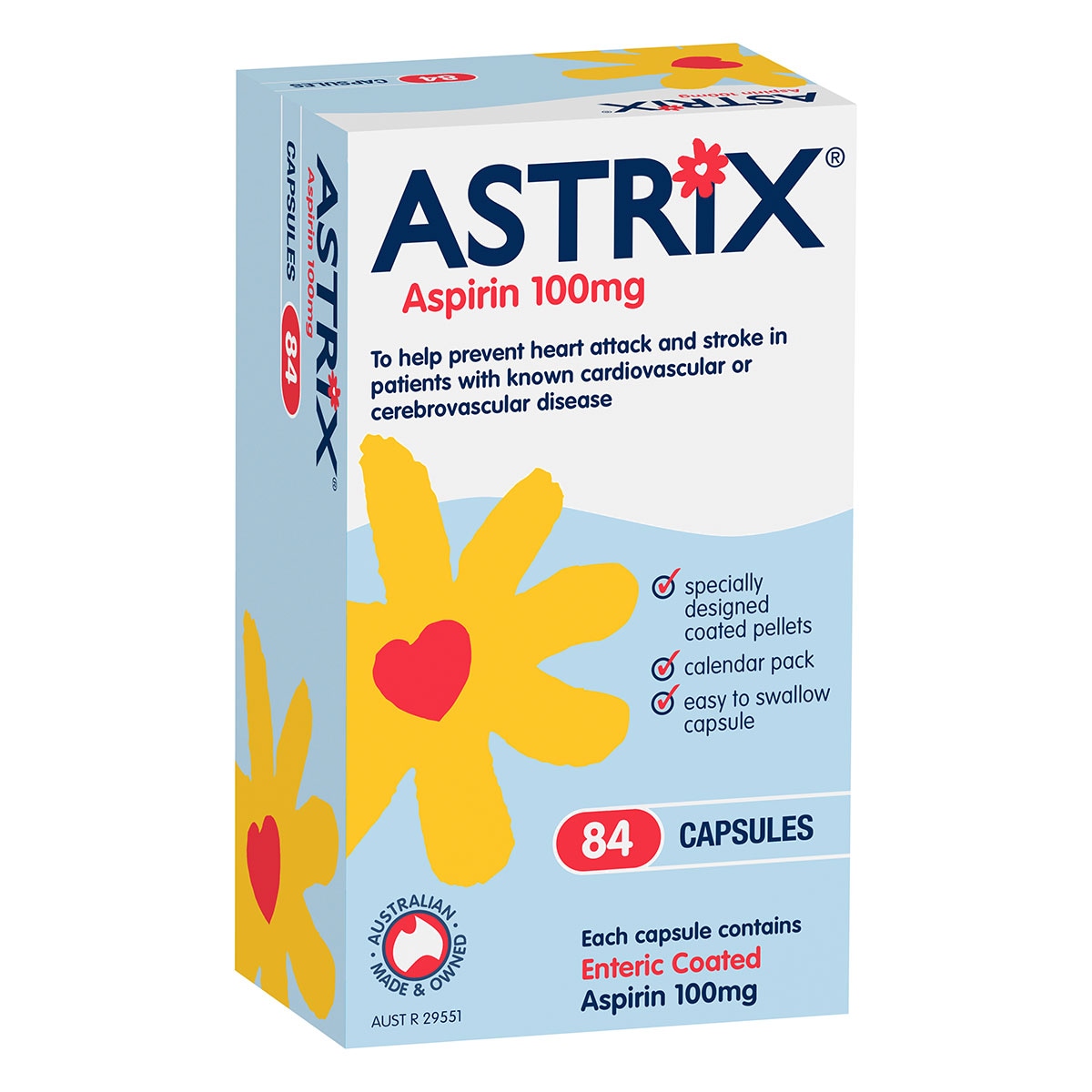 Astrix Low Dose Aspirin 84 Capsules