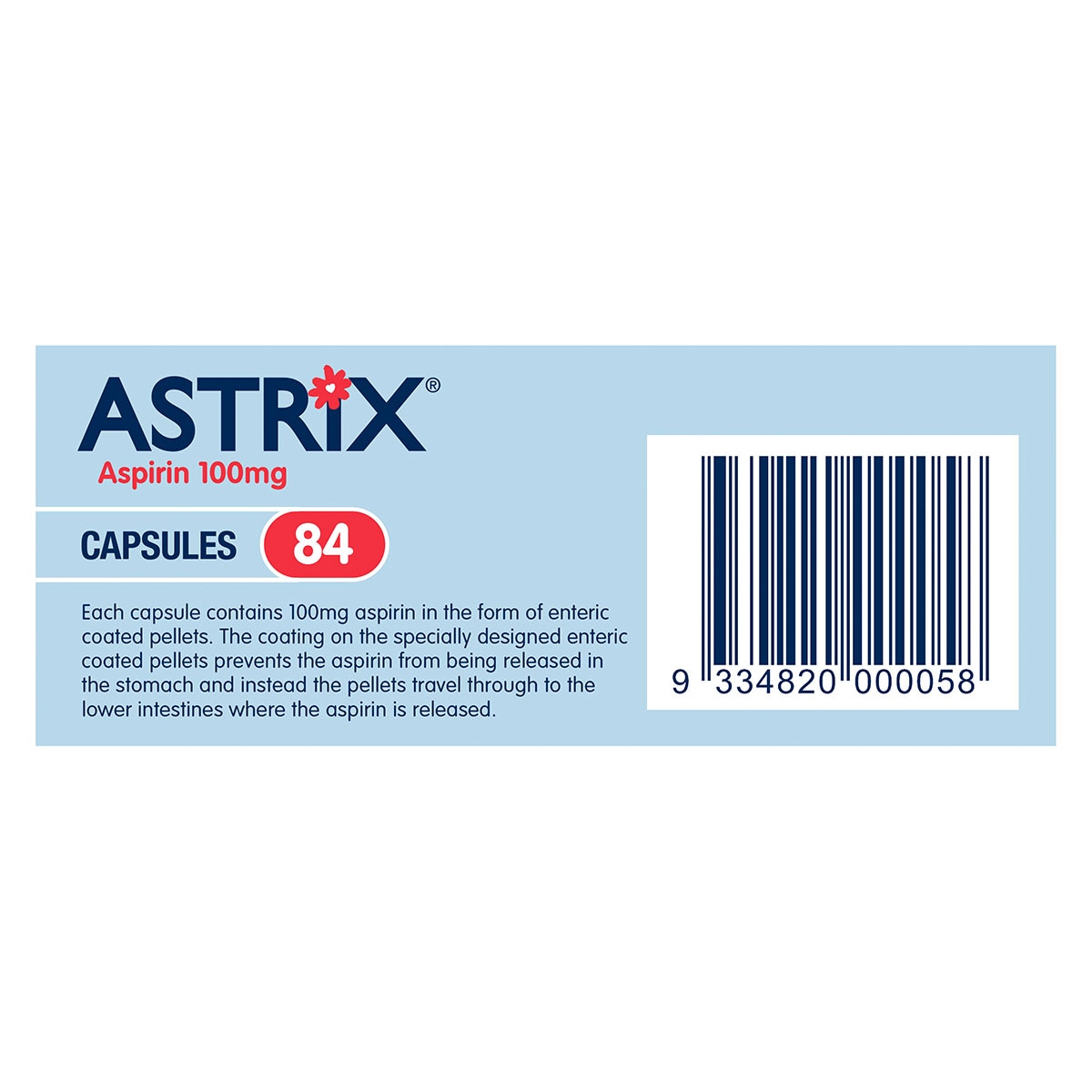 Astrix Low Dose Aspirin 84 Capsules