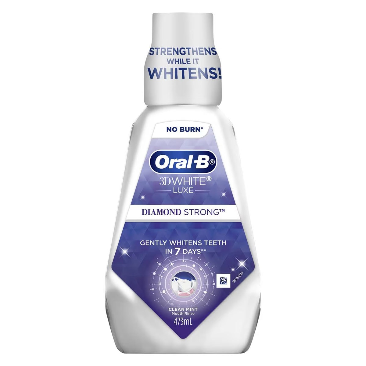 Oral B 3D White Luxe Diamond Strong Alcohol Free Rinse 473ml