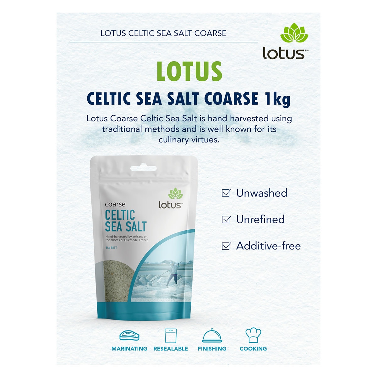 Lotus Coarse Celtic Sea Salt 1kg