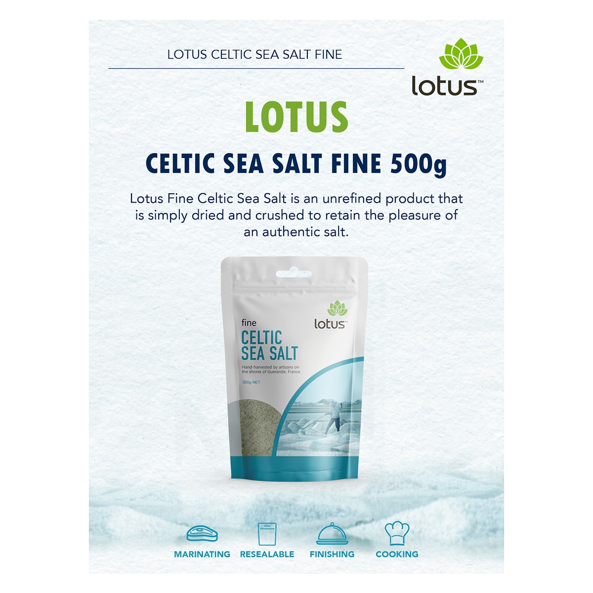 Lotus Fine Celtic Sea Salt 500g