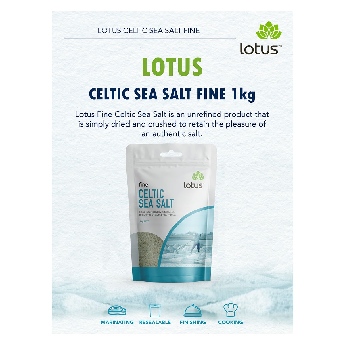 Lotus Fine Celtic Sea Salt 1kg