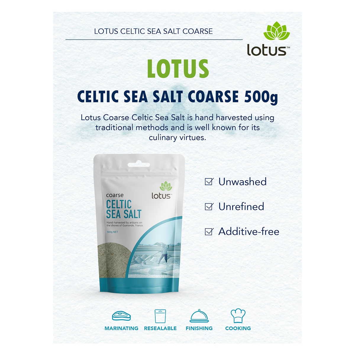 Lotus Coarse Celtic Sea Salt 500g