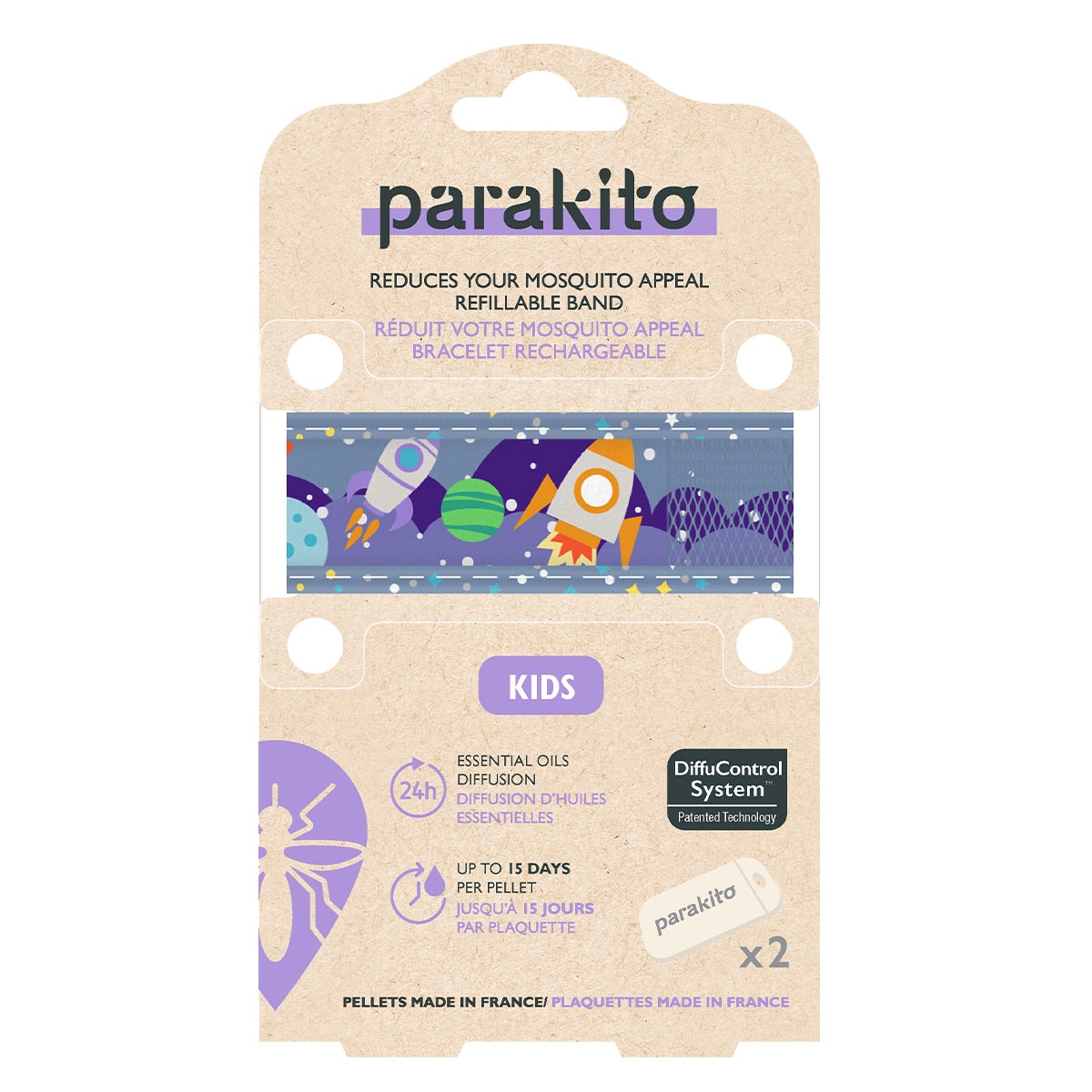 Parakito Mosquito Repellent Kids Wristband Assorted Colours