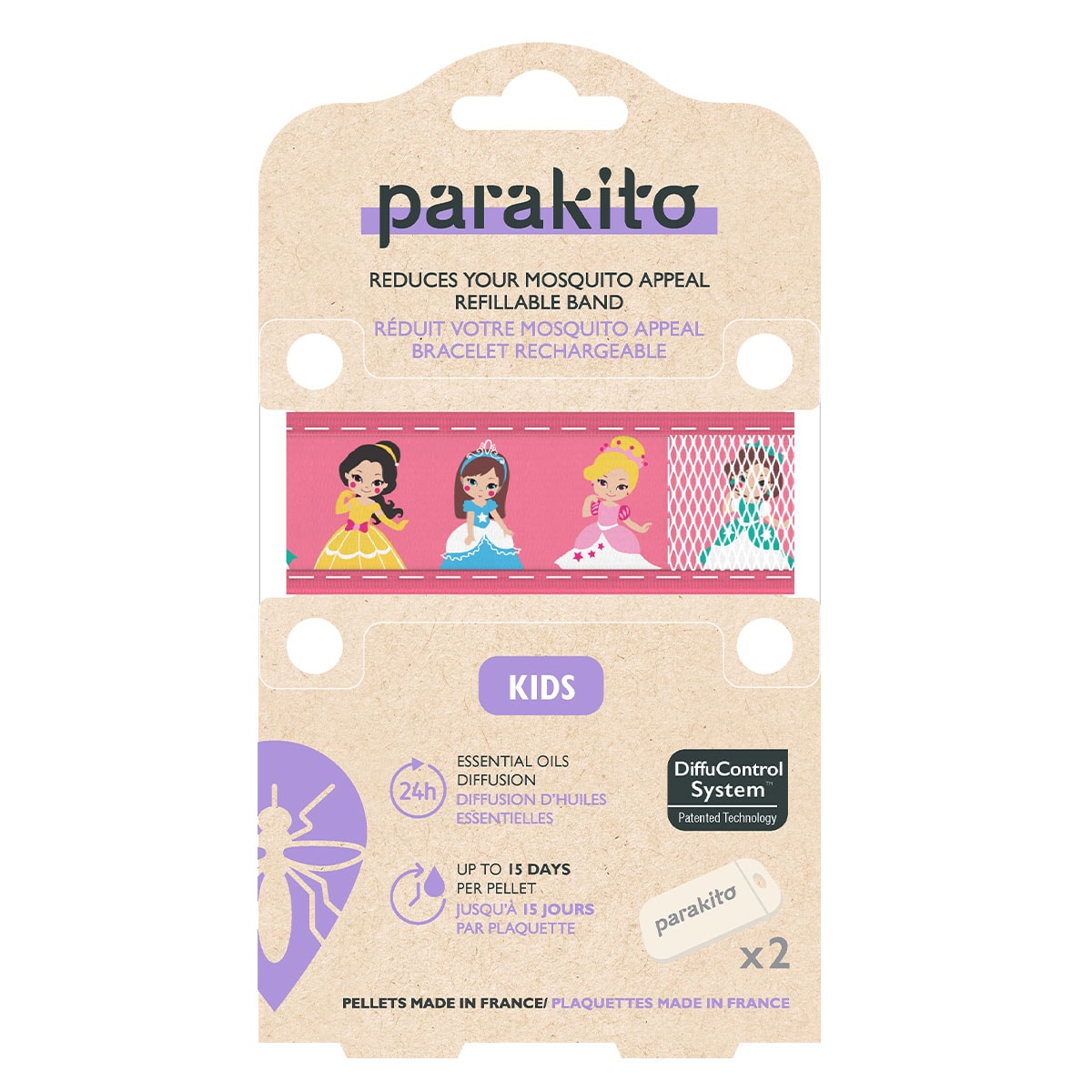 Parakito Mosquito Repellent Kids Wristband Assorted Colours