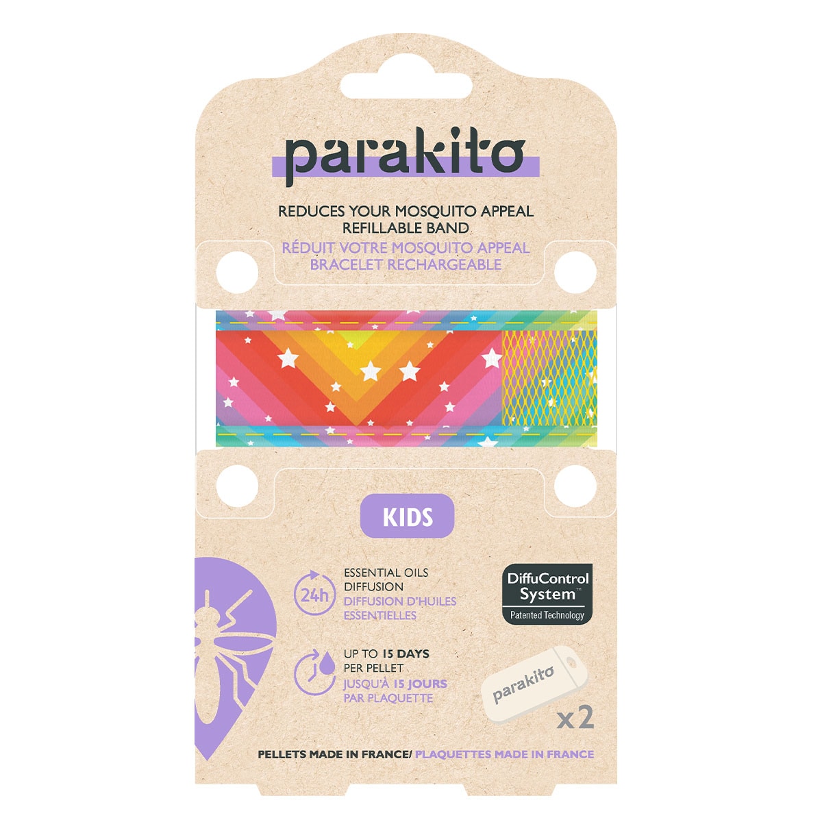 Parakito Mosquito Repellent Kids Wristband Assorted Colours