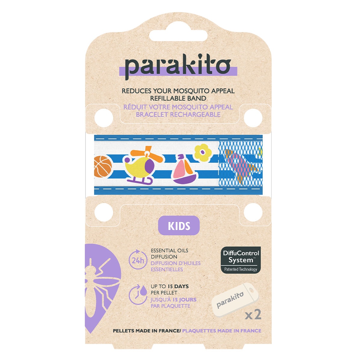 Parakito Mosquito Repellent Kids Wristband Assorted Colours