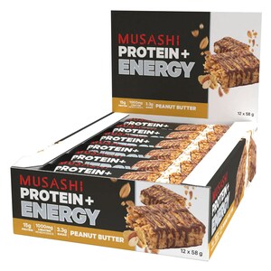 Musashi Energy Bars Peanut Butter 12 x 58g