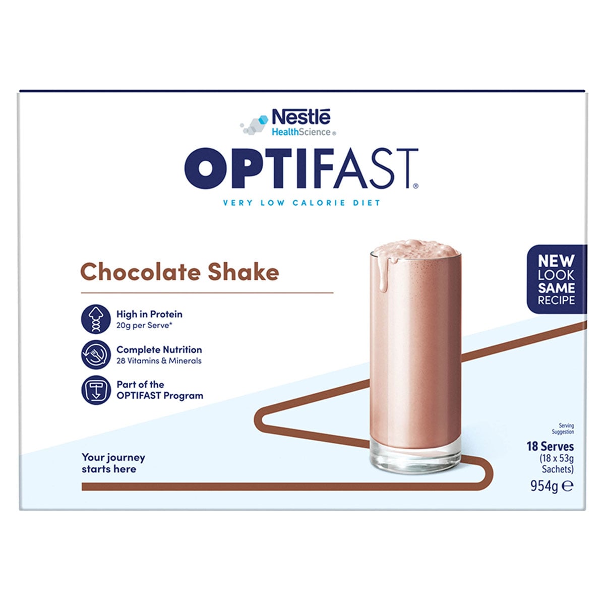 Optifast VLCD Shake Chocolate 18 x 53g