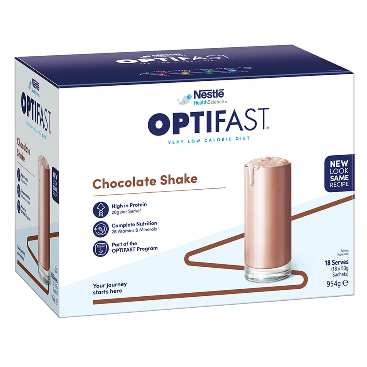 Optifast VLCD Shake Chocolate 18 x 53g