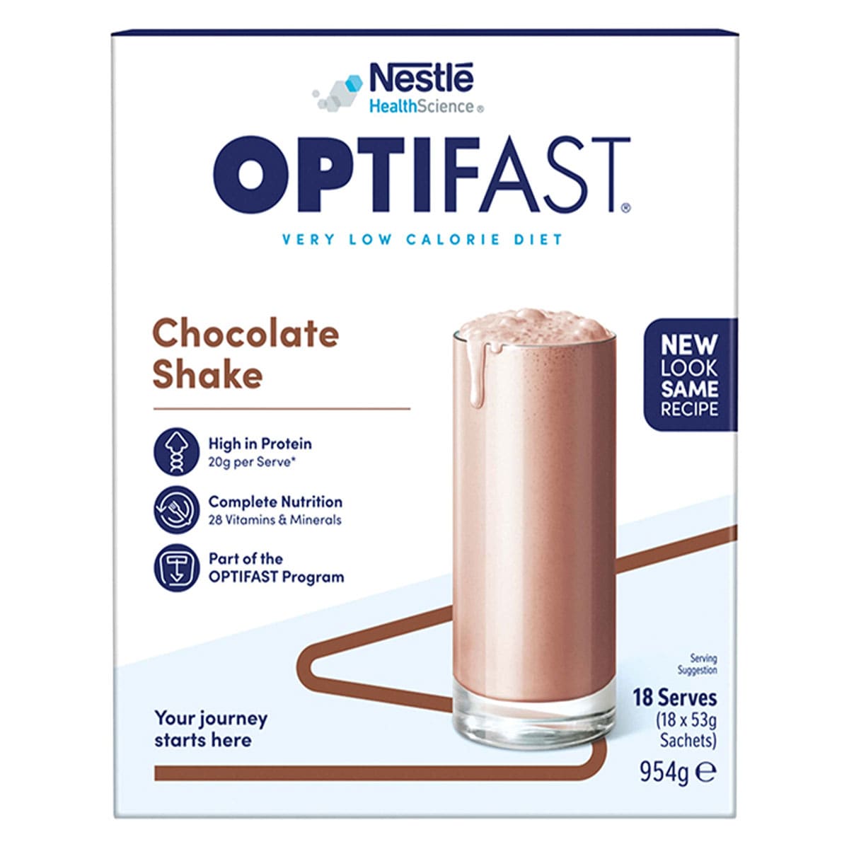 Optifast VLCD Shake Chocolate 18 x 53g