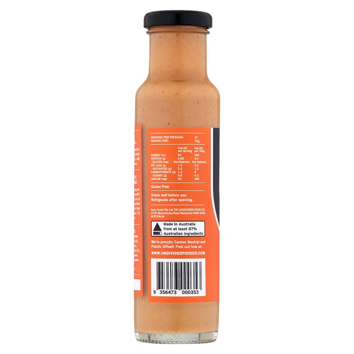 Undivided Food Co GOOD Sauce Satay 270g