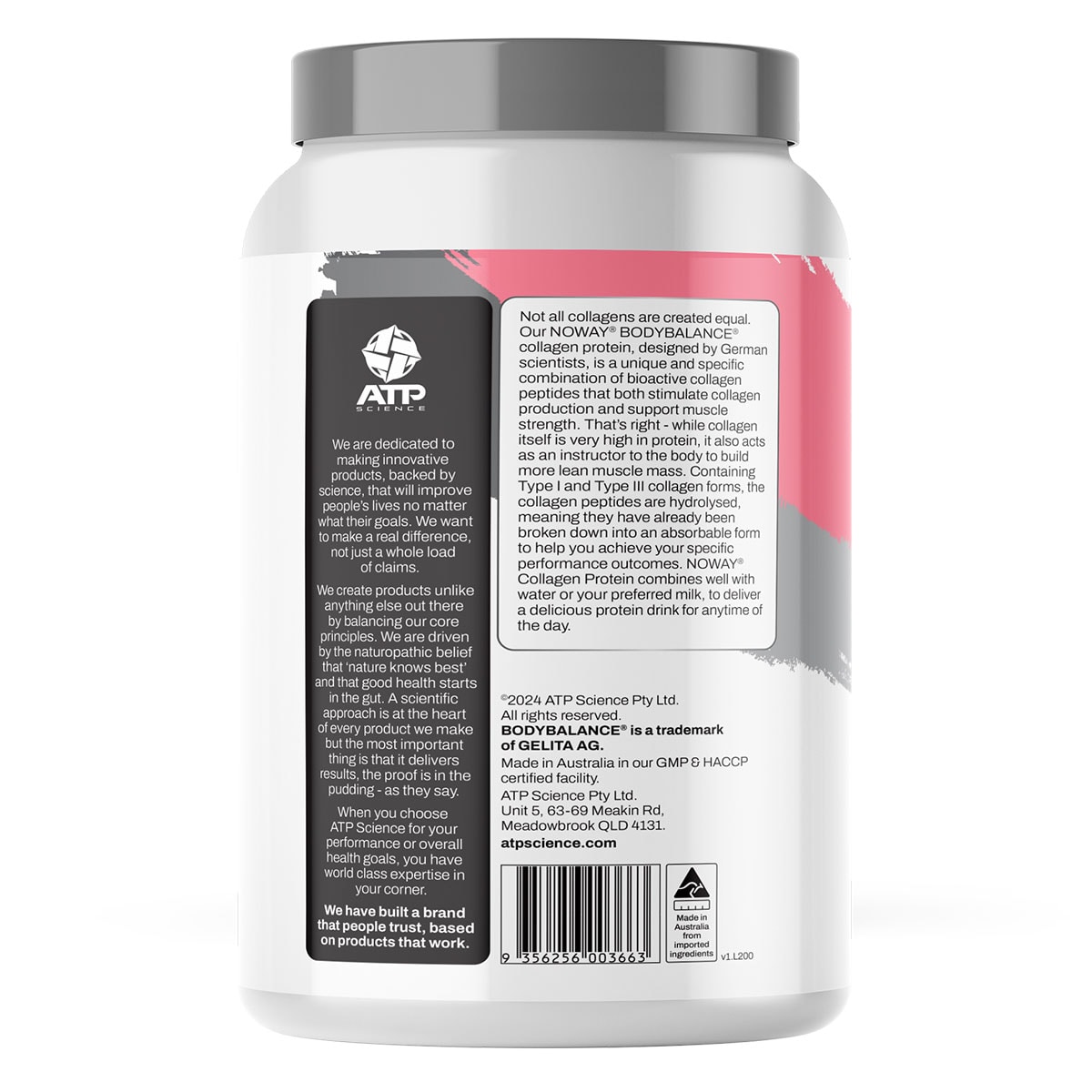 ATP Science Noway Collagen Protein Strawberry Milkshake 750g