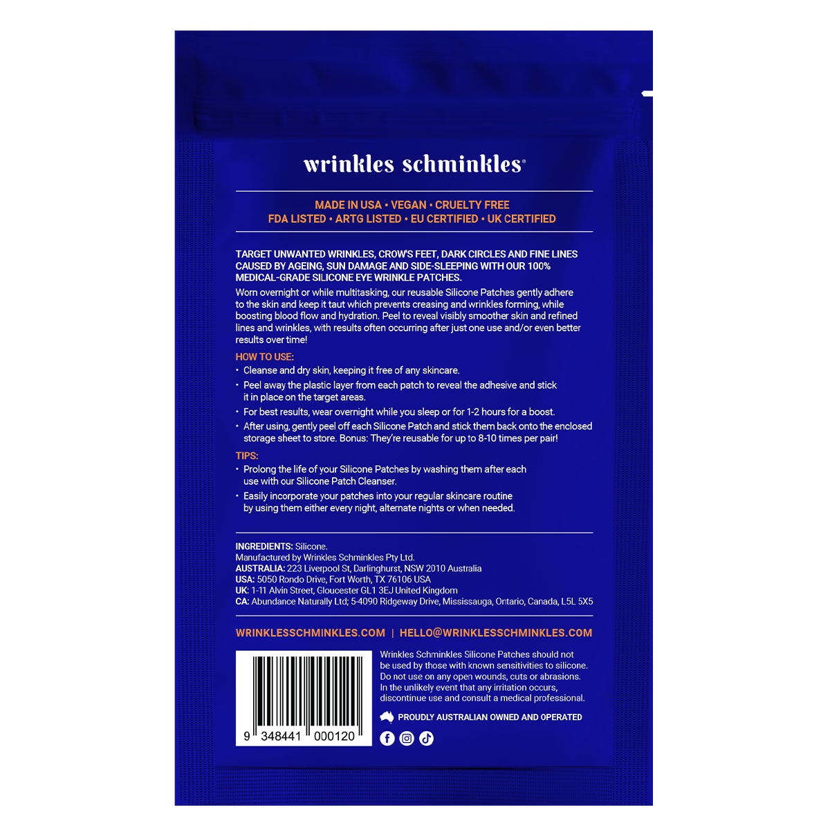 Wrinkles Schminkles Eye Wrinkle Patches - One Pair