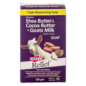 Hopes Relief Shea & Cocoa Butter + Goats Milk Soap 125g