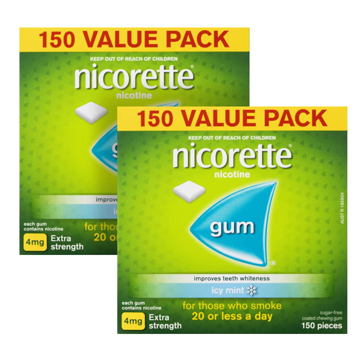 Nicorette Quit Smoking Nicotine Gum 4mg Icy Mint 300 Pack