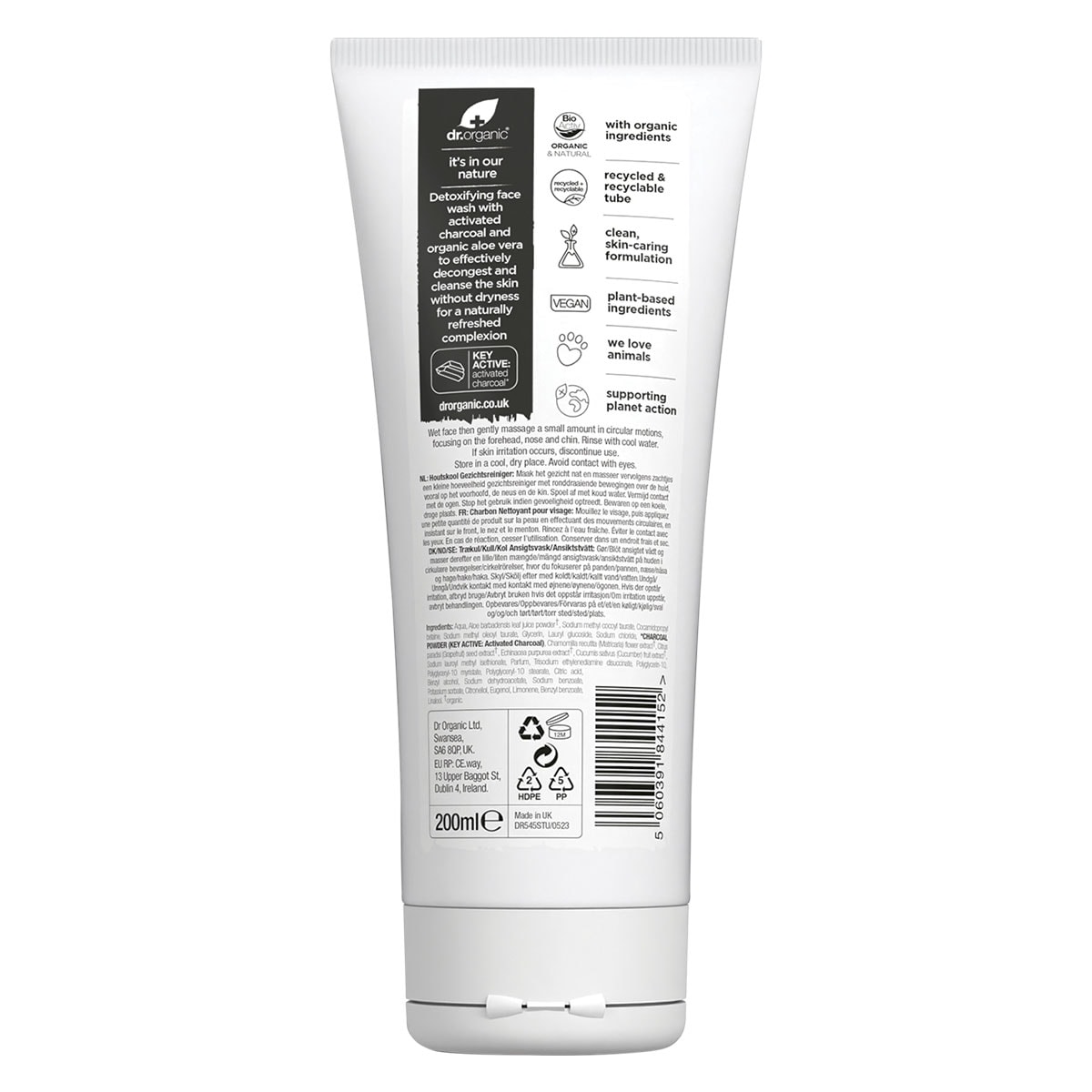 Dr Organic Charcoal Face Wash 200ml