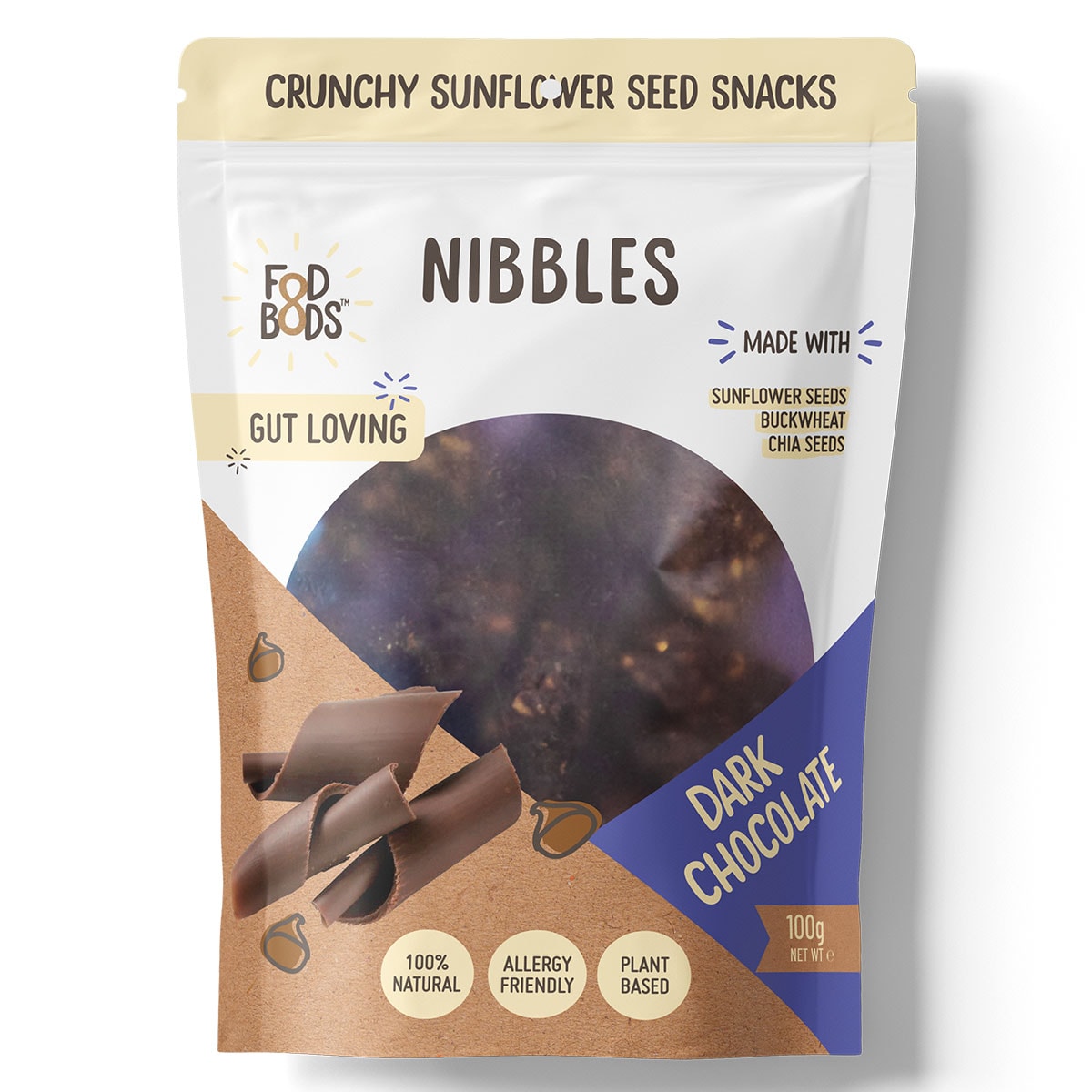 Fodbods Dark Chocolate Nibbles 100g