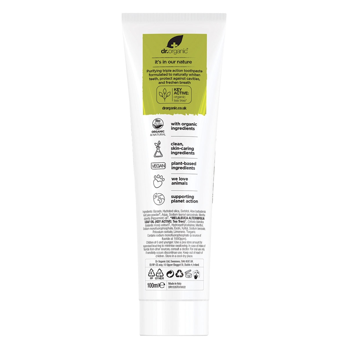 Dr Organic Tea Tree Toothpaste 100ml