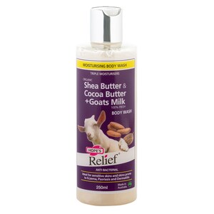 Hopes Relief Body Wash Shea & Cocoa Butter + Goats Milk 250ml