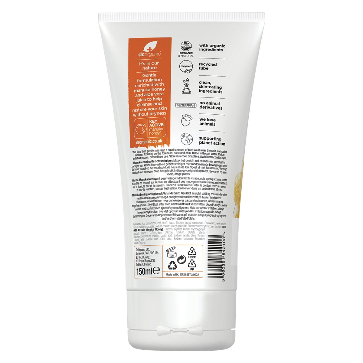 Dr Organic Manuka Honey Face Wash 150ml