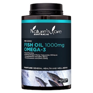 Nature's Care Pro Fish Oil 1000mg omega 3 200 Capsules