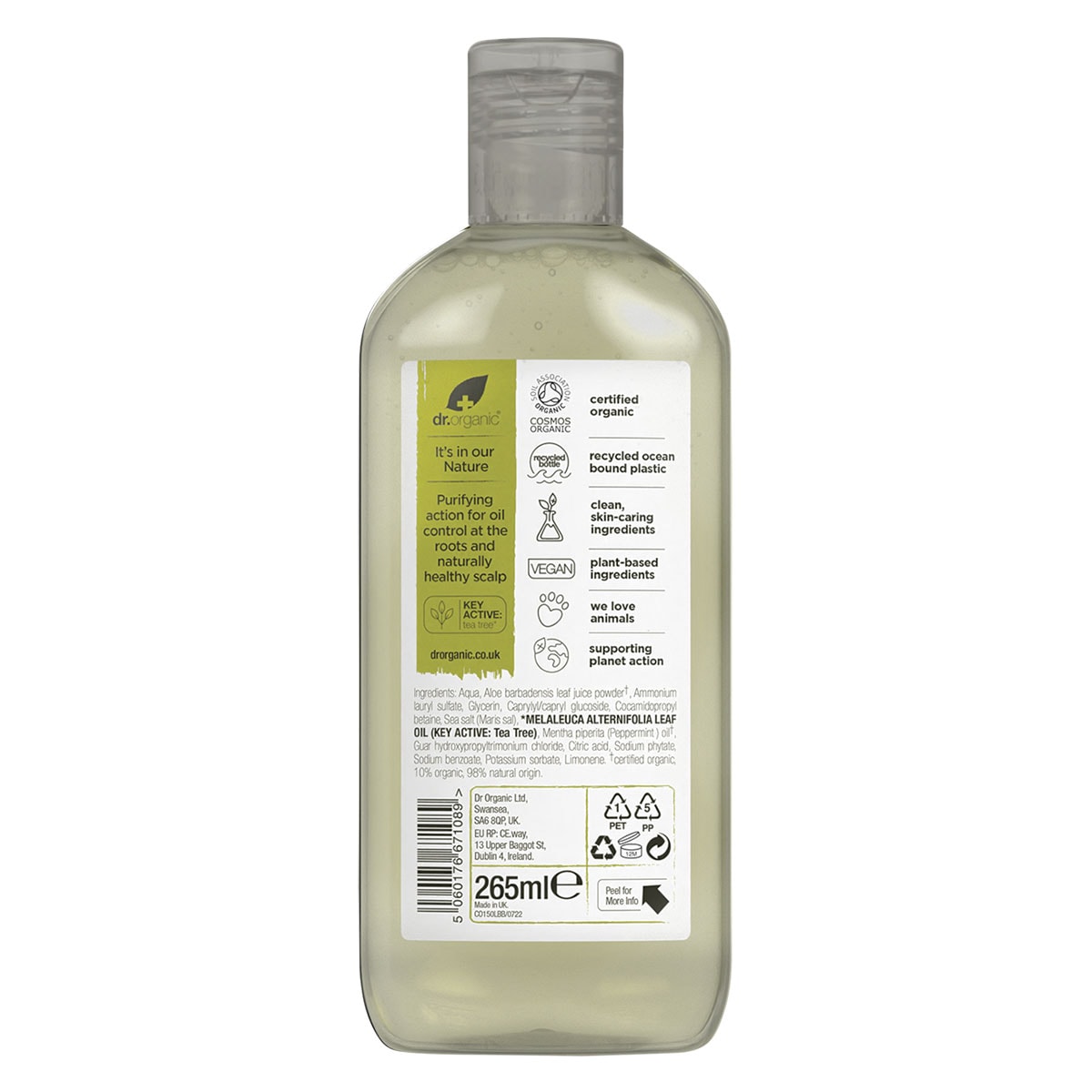 Dr Organic Tea Tree Shampoo 265ml