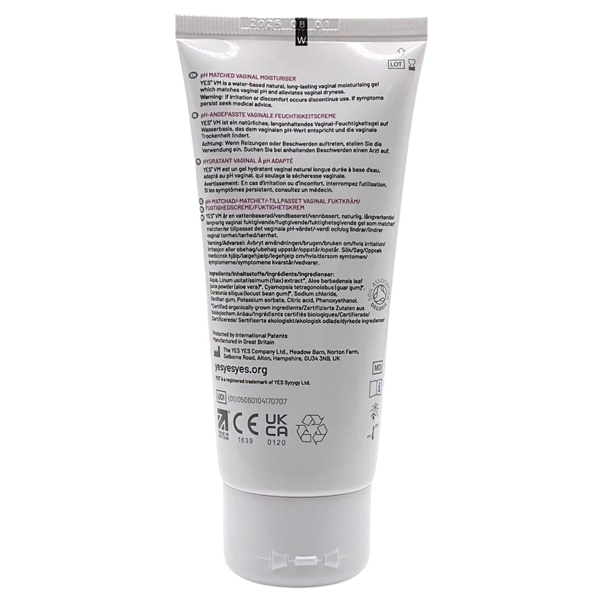 Yes Organic Lubricants VM Vaginal Moisturiser 100ml