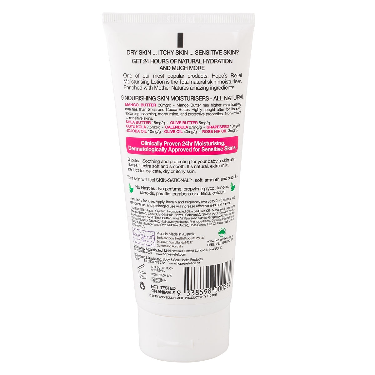 Hope's Relief Moisturising Lotion 145g