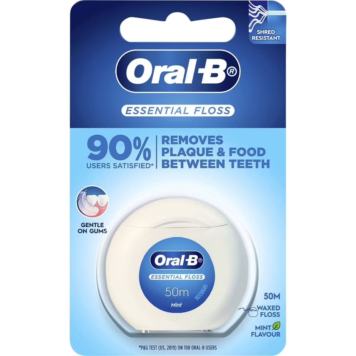 Oral B Essential Waxed Dental Floss Mint 50m