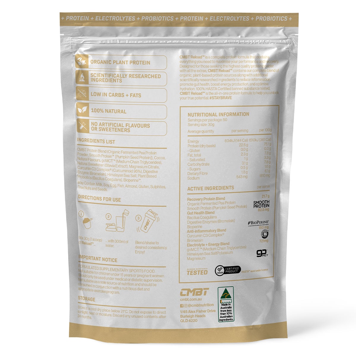 CMBT Reload Protein Powder Vanilla 1.5kg