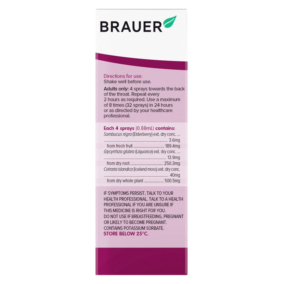 Brauer Sore Throat Spray 50ml