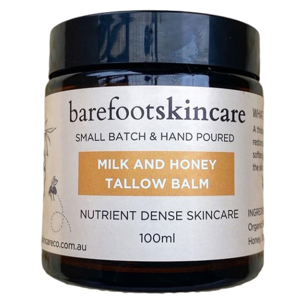 Barefoot Skincare Milk & Honey Tallow Balm 100ml