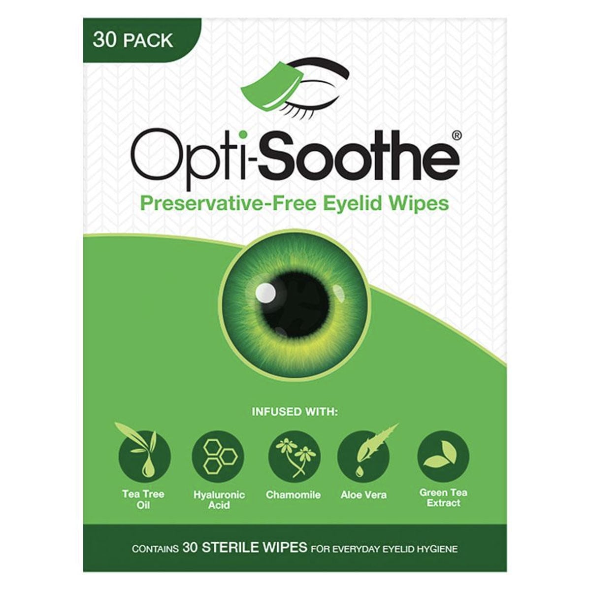 Opti-Soothe Preservative Free Eyelid Wipes 30 Pack