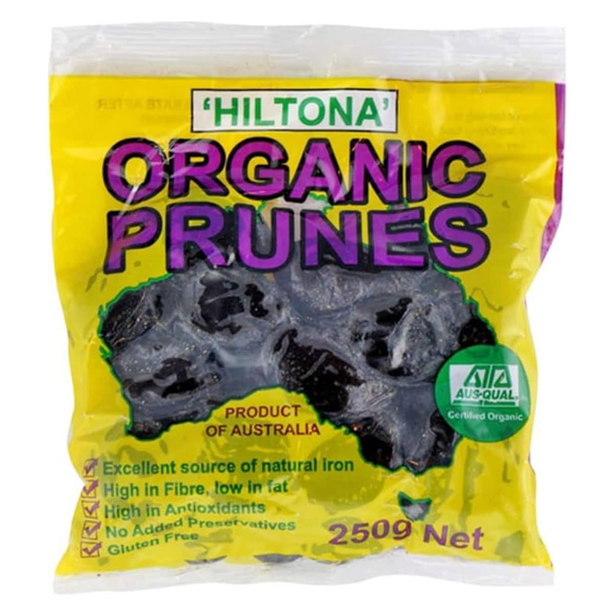 Hiltona Organic Prunes 250g