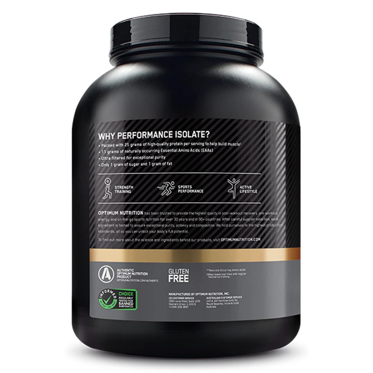 Optimum Nutrition Performance Isolate Protein Chocolate 2.28Kg