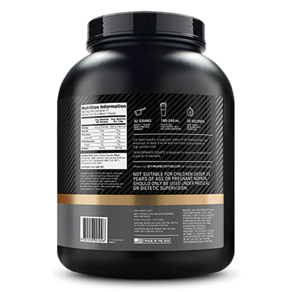 Optimum Nutrition Performance Isolate Protein Vanilla 2.28Kg