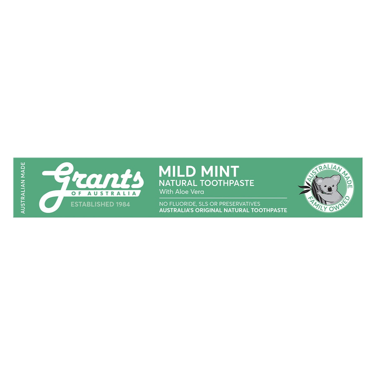 Grants Natural Toothpaste Mild Mint Fluoride Free 110g