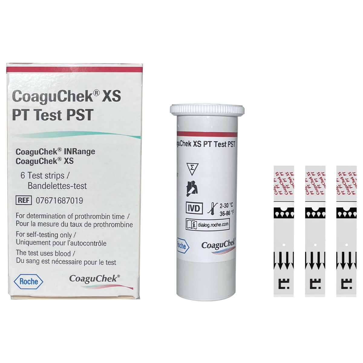 CoaguChek XS PT Test PST Strips 6 Pack