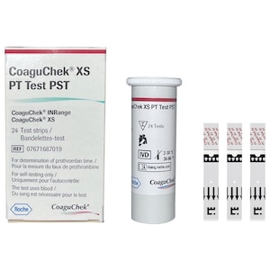 CoaguChek XS PT Test PST Strips 24 Pack