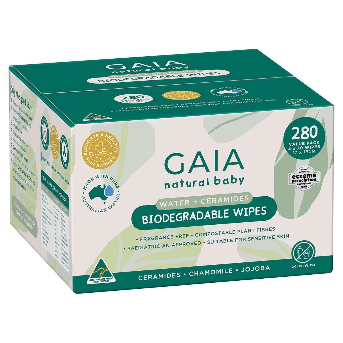 GAIA Biodegradable Water Wipes 280 Pack