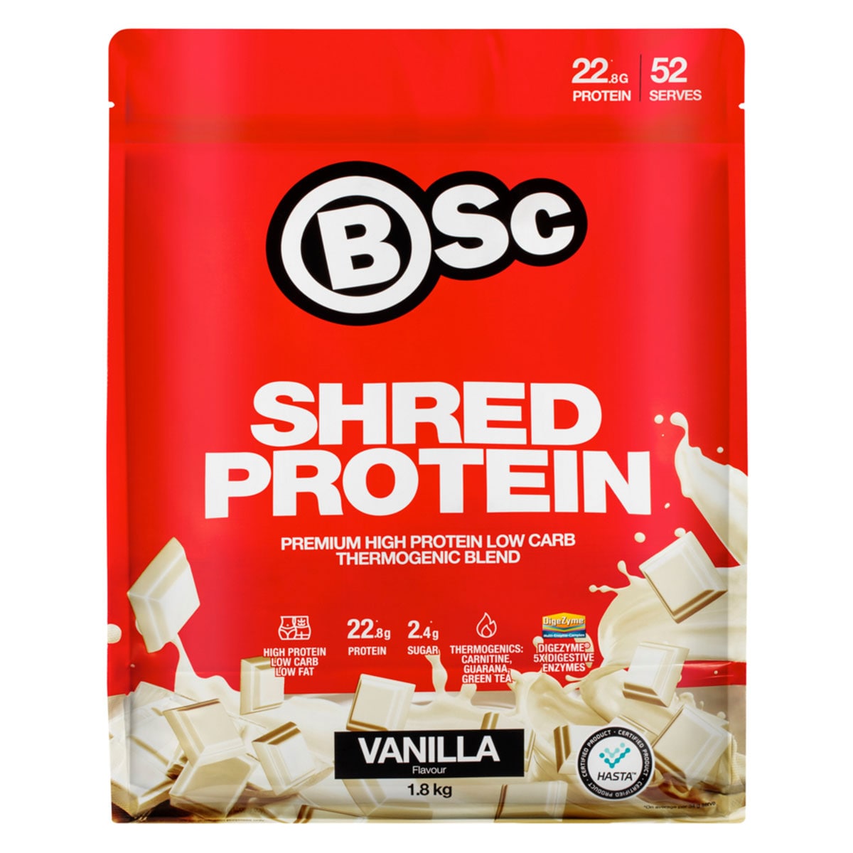 BSc Shred Protein Powder Vanilla 1.8kg
