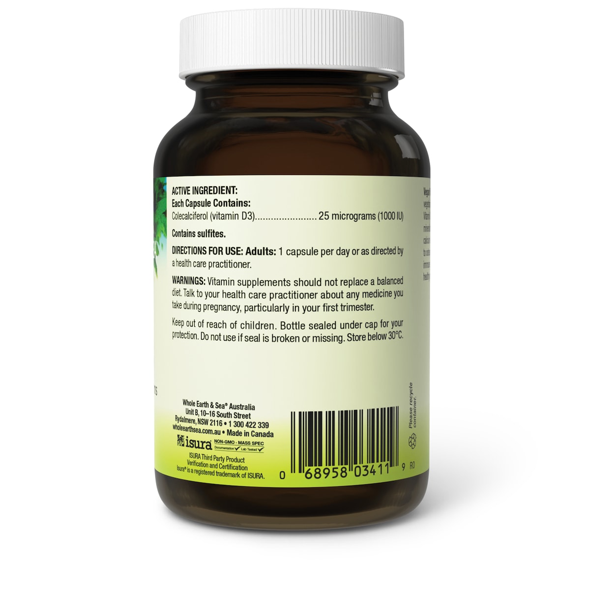 Whole Earth and Sea Vegan Vitamin D3 90 Capsules