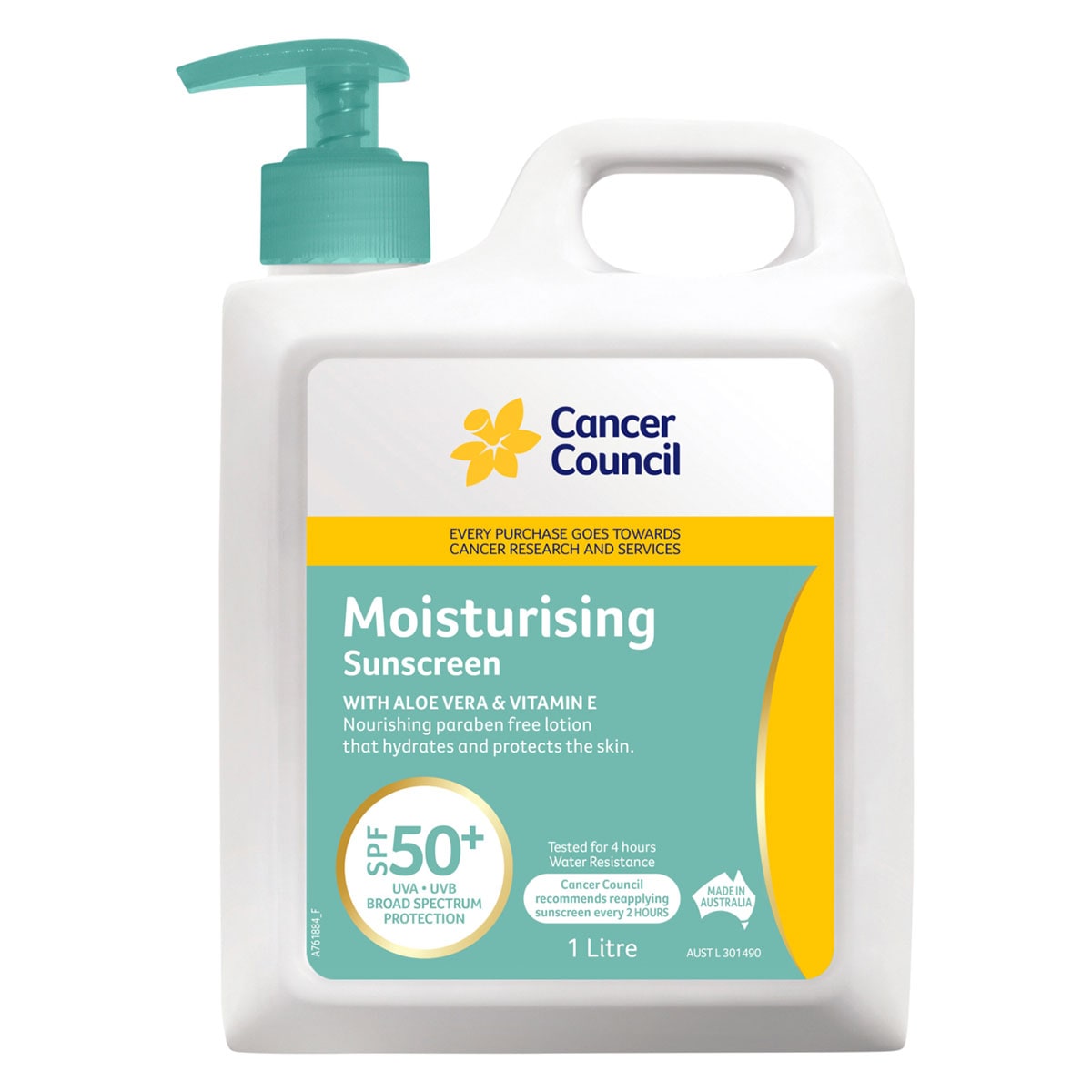 Cancer Council Moisturising Sunscreen SPF50+ - 1 Litre