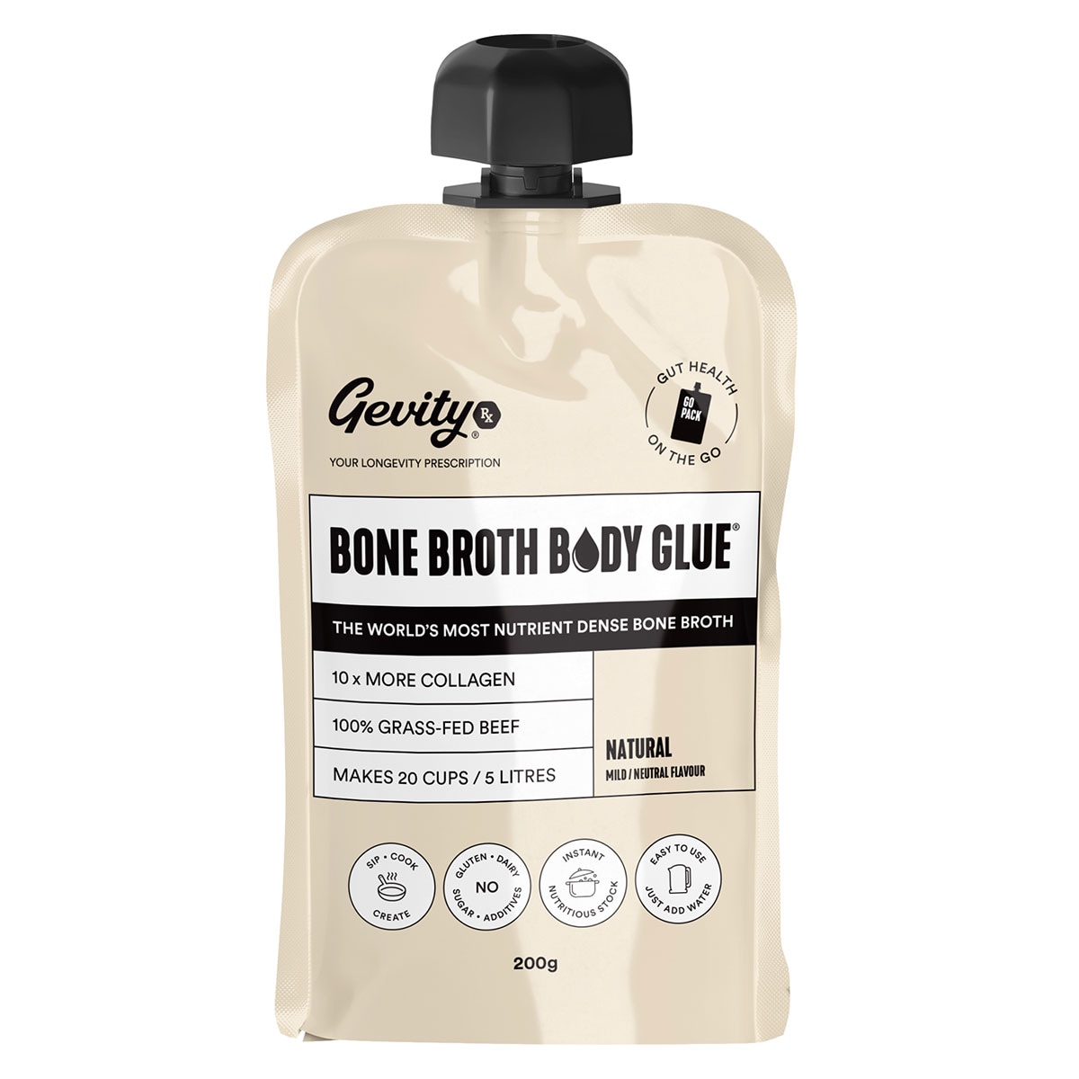 Gevity Rx BoneBroth Body Glue On The Go Natural 200g