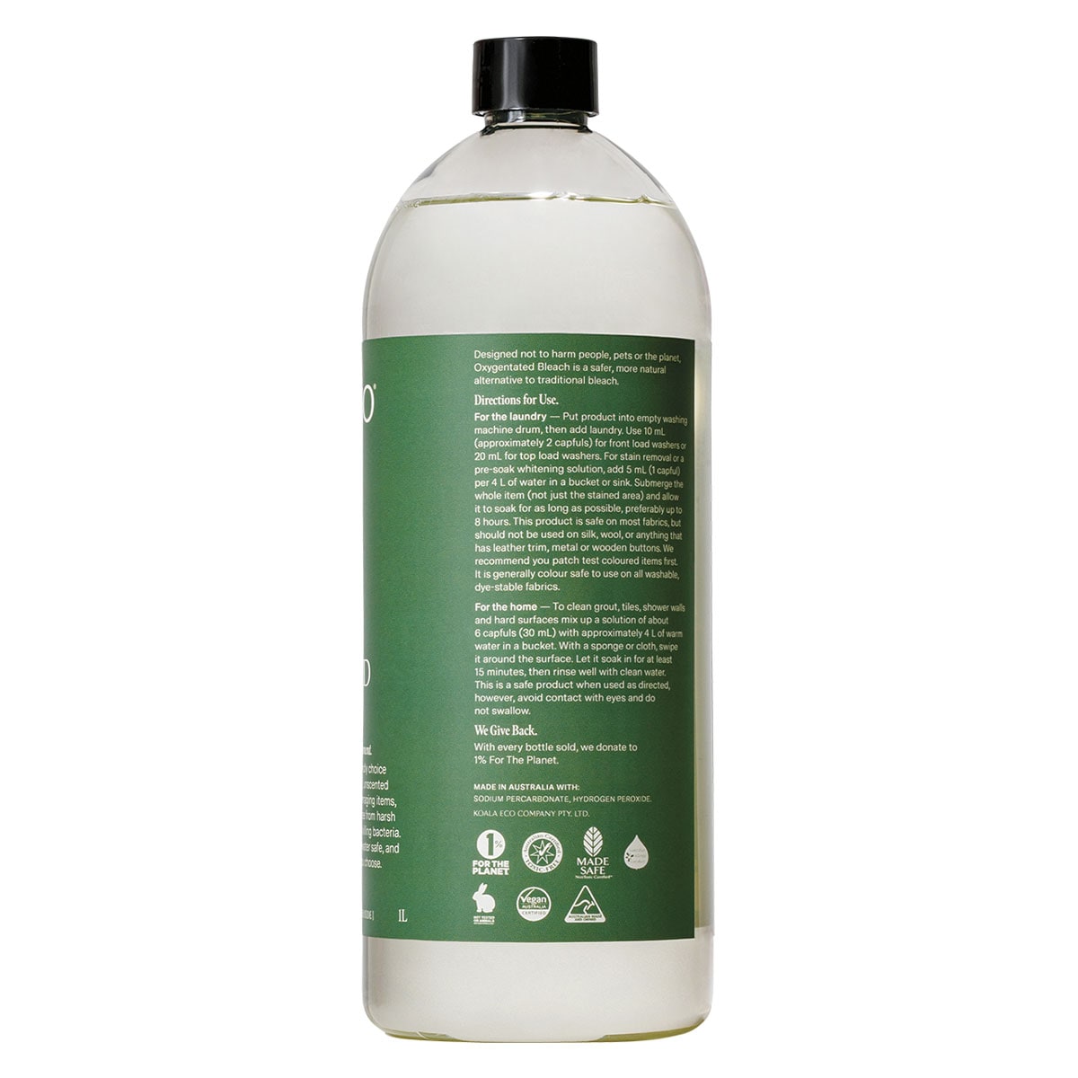 Koala Eco Oxygenated Bleach Fragrance Free 1L