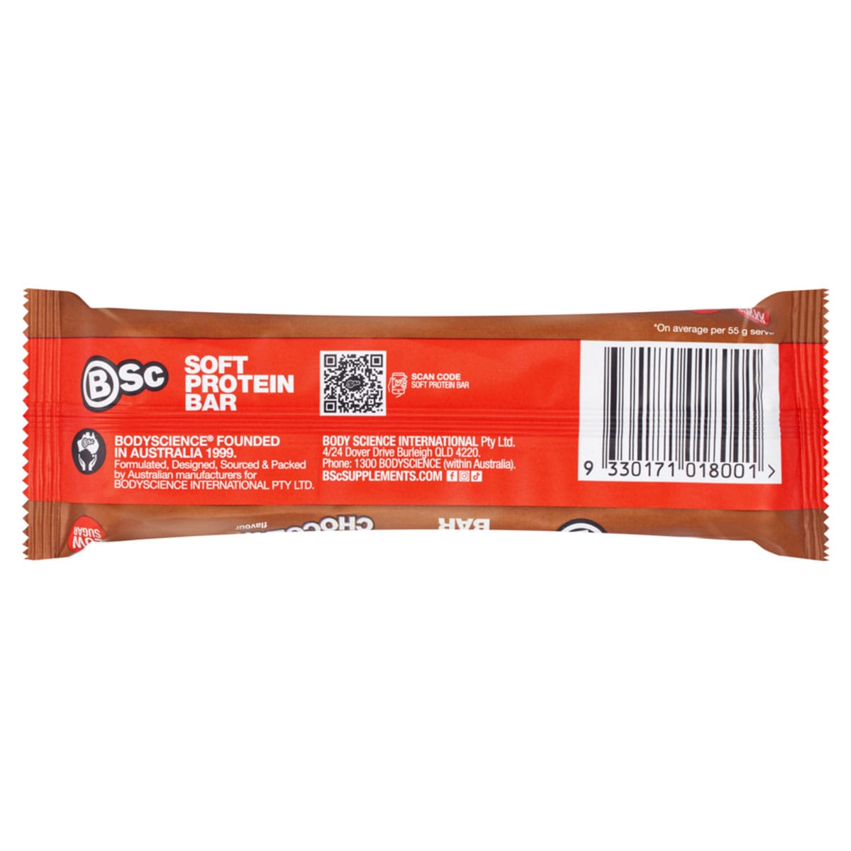 BSc Soft Protein Bar Double Chocolate Box - 12 x 55g