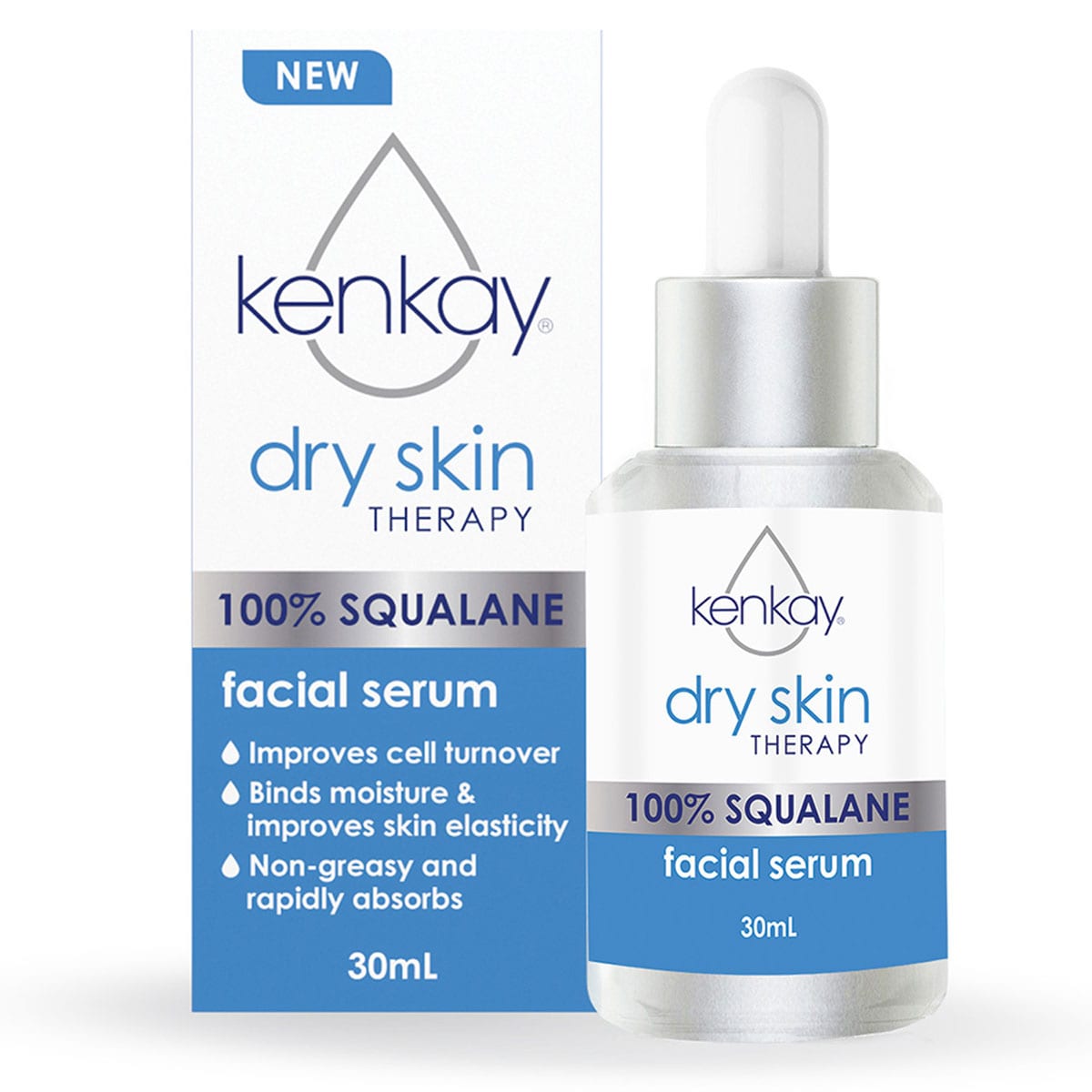 Kenkay Dry Skin Therapy 100% Squalane Facial Serum 30ml