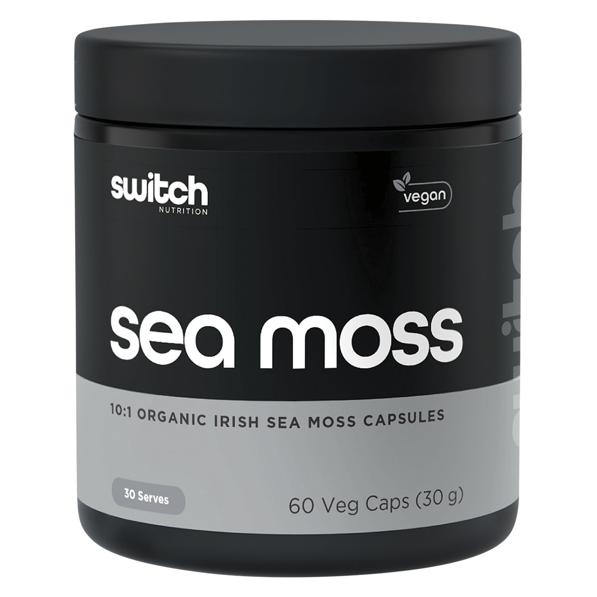 Switch Nutrition 10:1 Organic Irish Sea Moss 60 Capsules