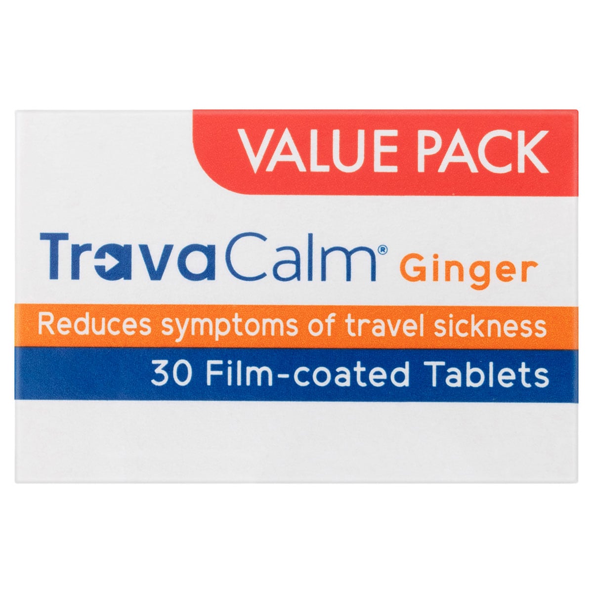 TravaCalm Travel Sickness Ginger 30 Tablets